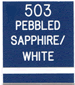 Pebbled sapphire/white