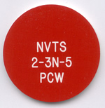 Round red tag